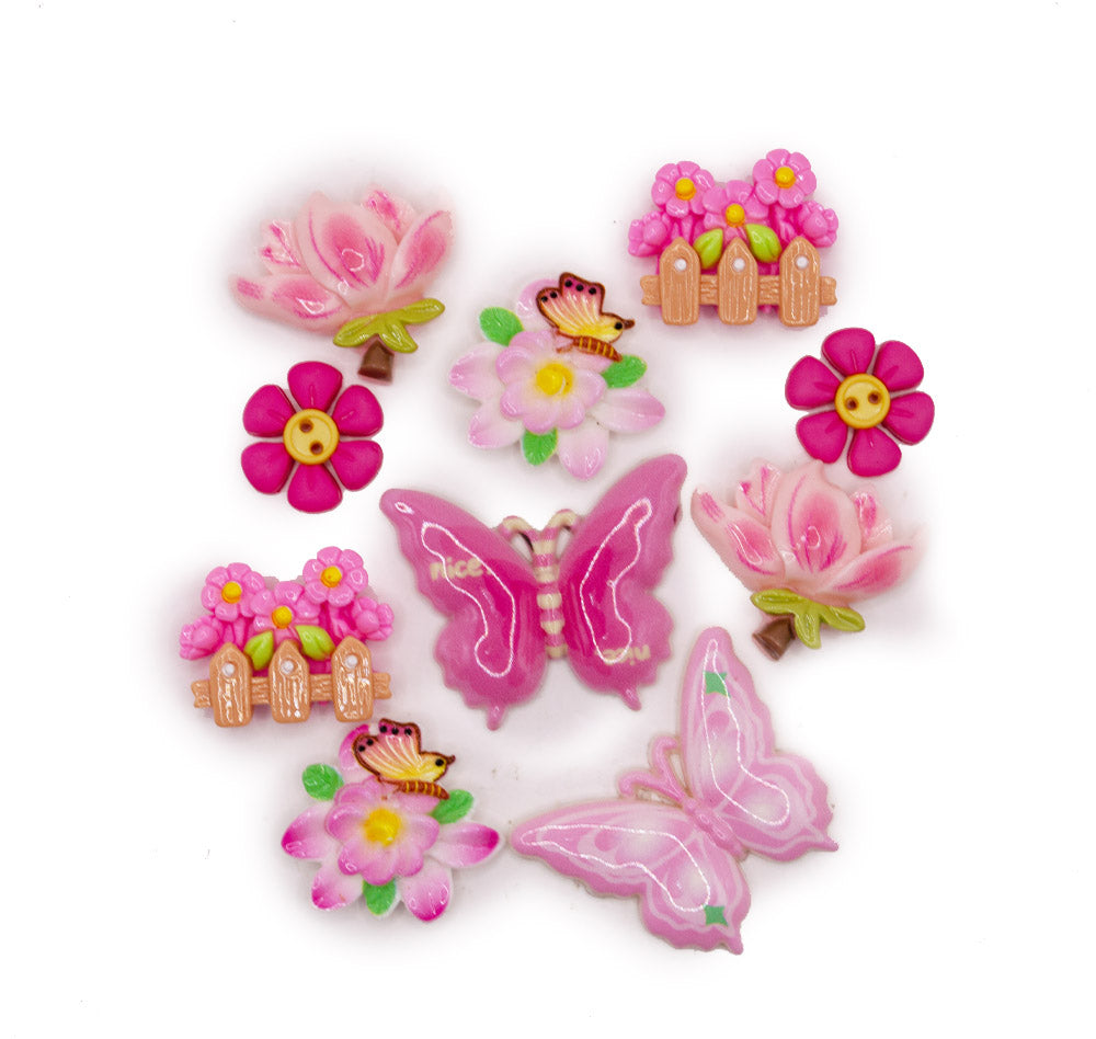 Blush Blossom Butterfly Embellishment Pack