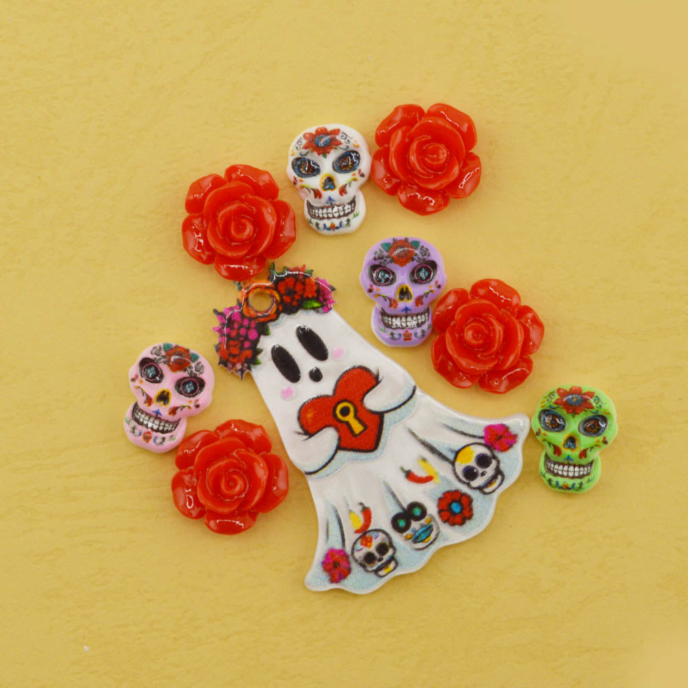 Sugar Skull Rose Garden Craft Embellishments