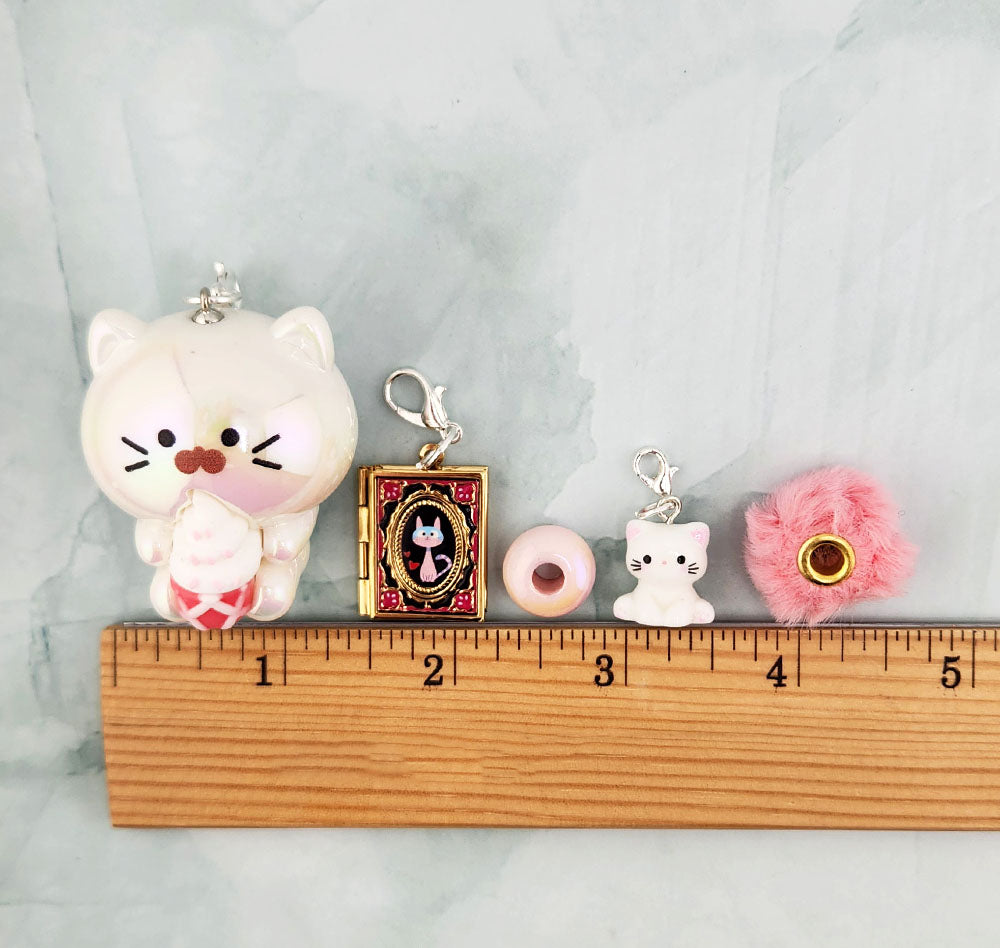 DIY Charm Kit in White Cat