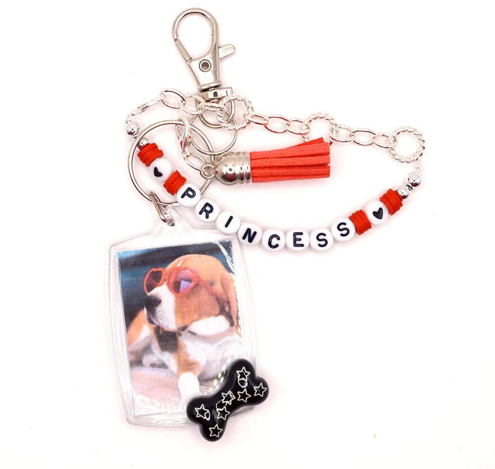 keychain craft idea with a dog theme and bones