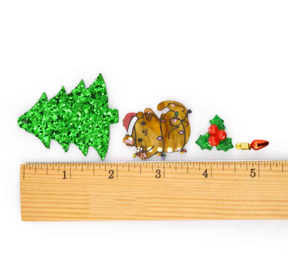 Tangled Up in Christmas Orange Cat Embellishment Mix
