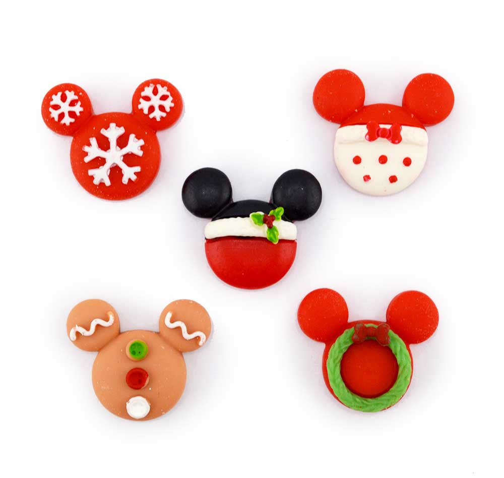 Christmas Mickey Resin Heads