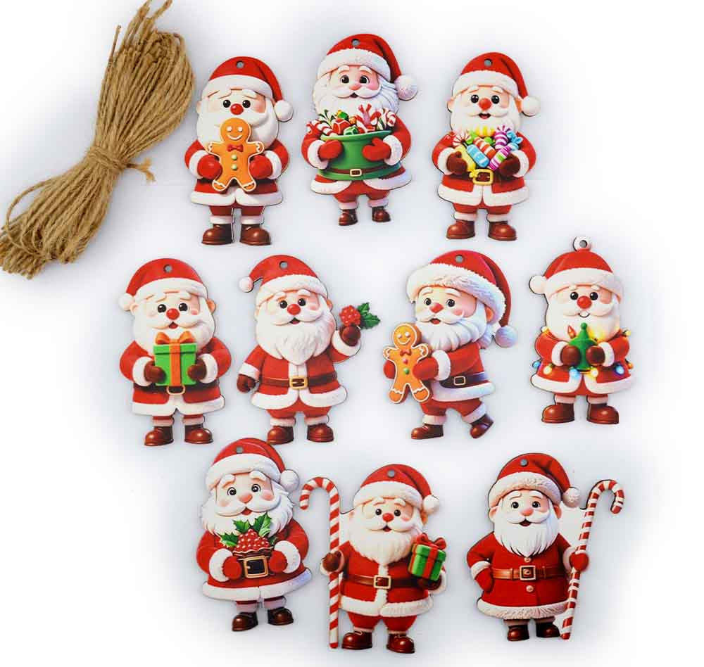 Santa’s Workshop Wood Ornaments