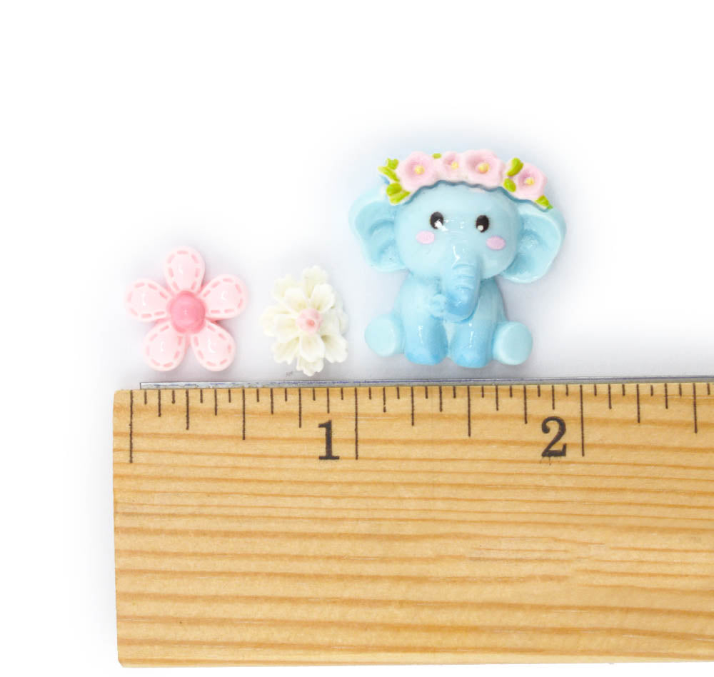 Flower Elephants Craft Embellishments