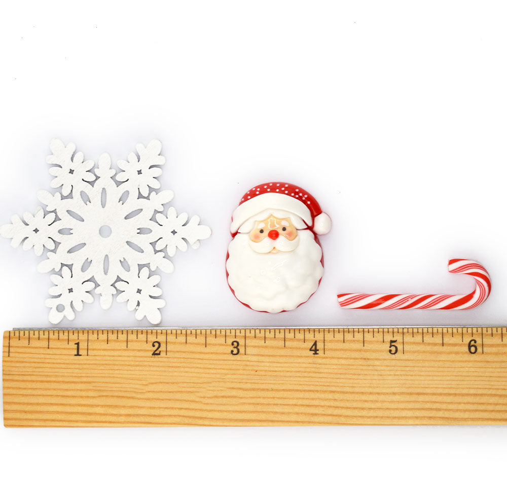 Santa & Snowflakes Christmas Resin Embellishments
