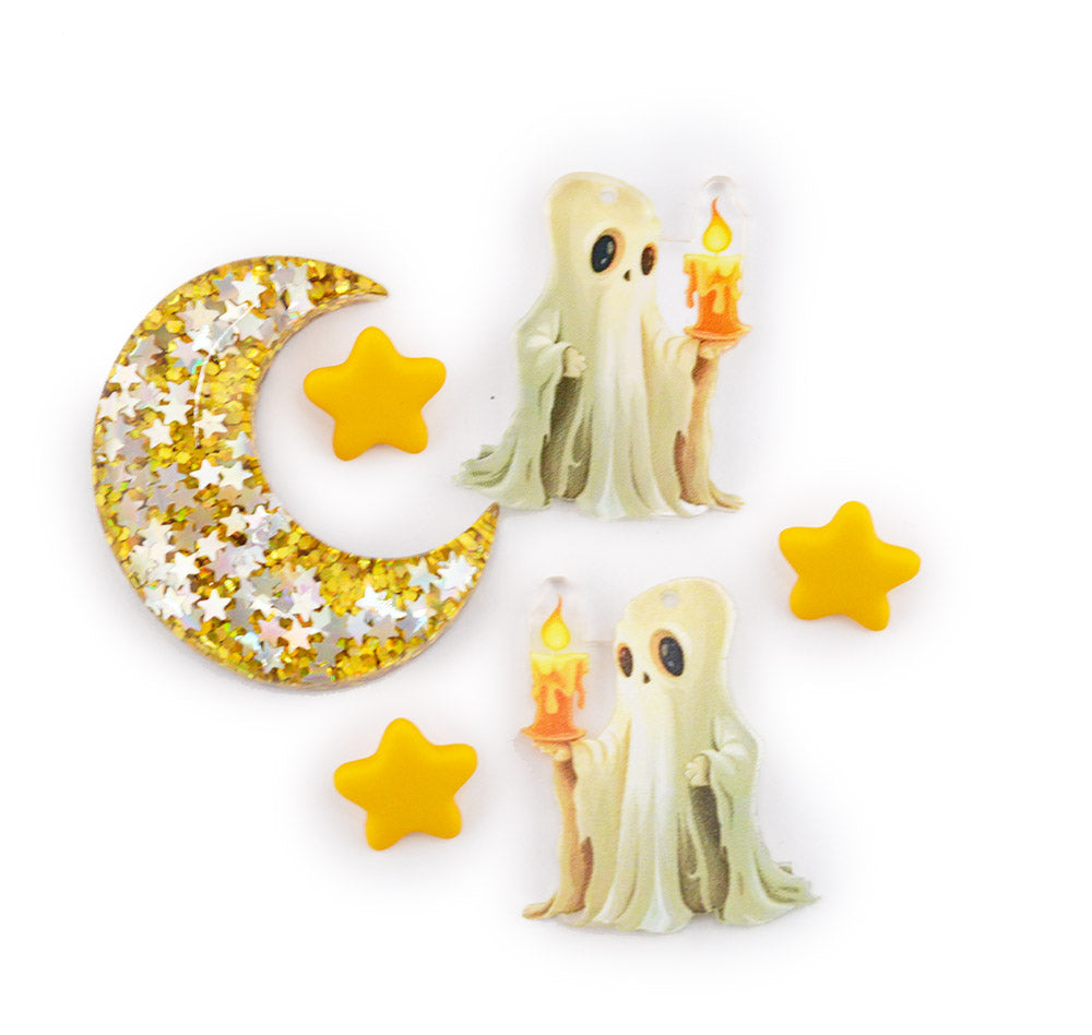 Spooky Candlelight Ghost Charms