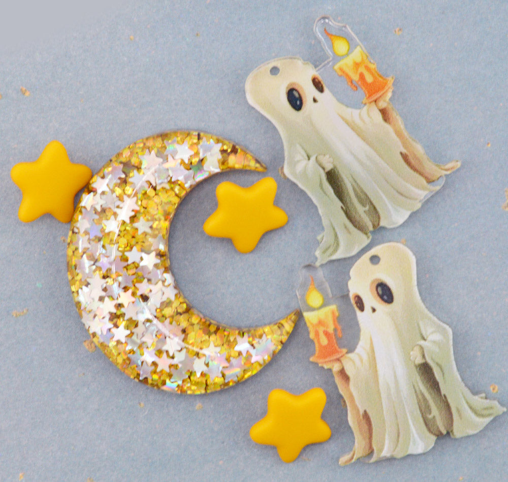 Spooky Candlelight Ghost Charms