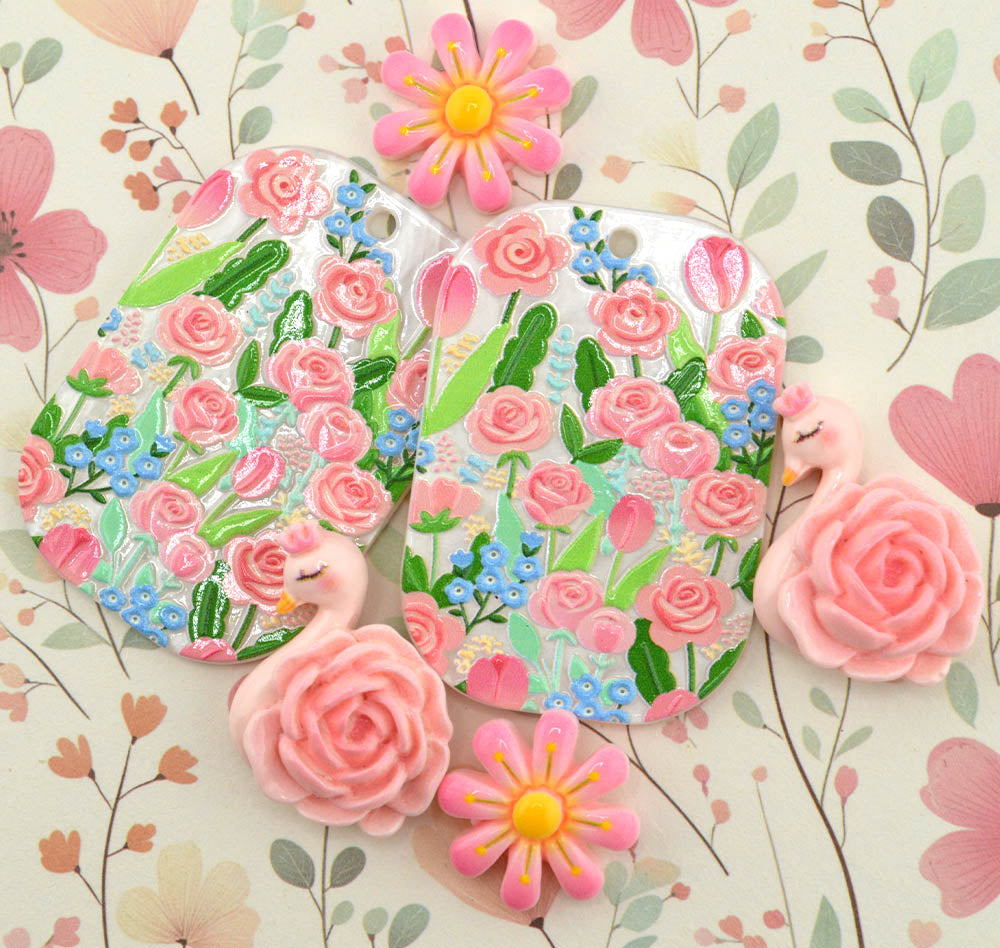 Swan Garden Sweethearts Resin Embellishment Pack