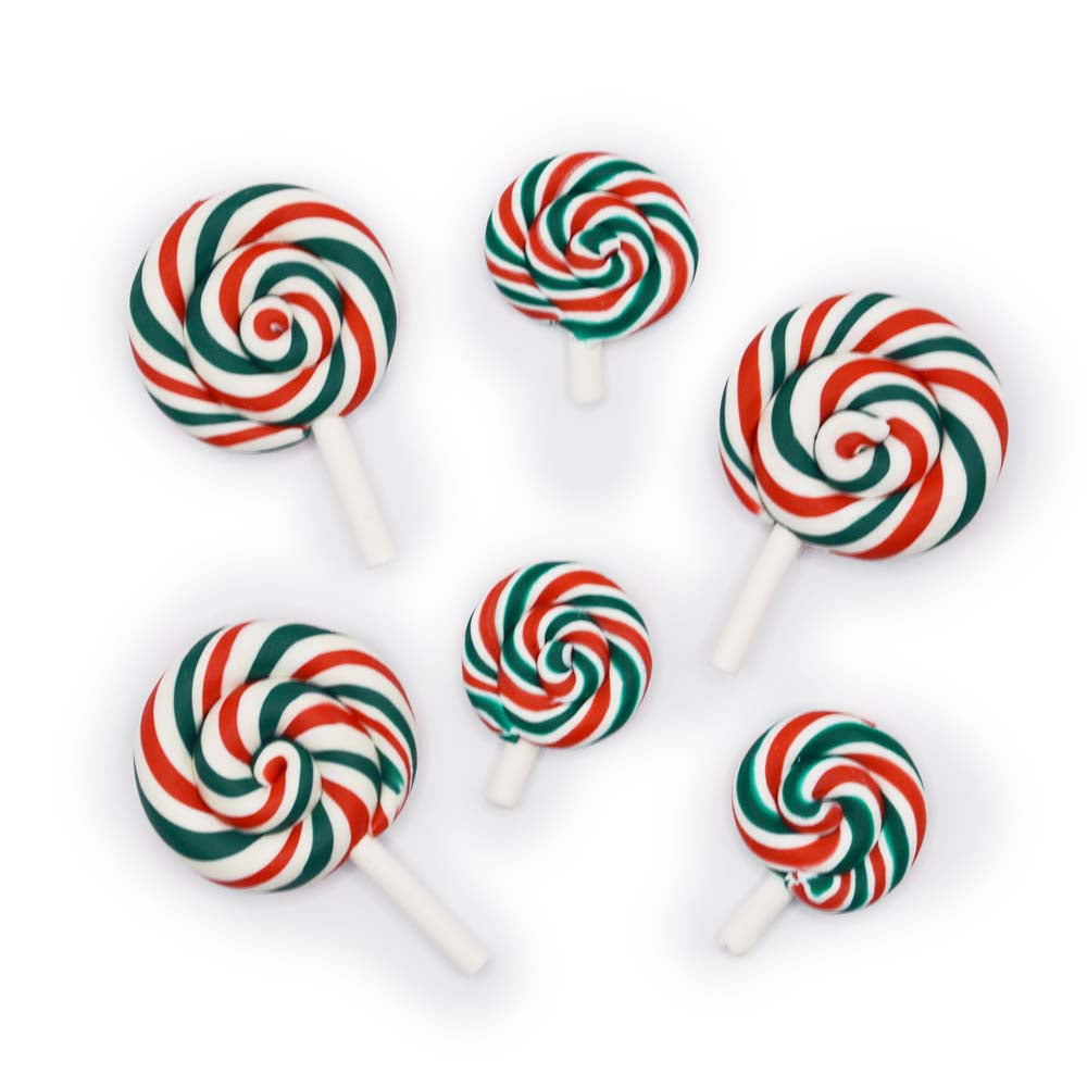 Christmas Polymer Clay Lollipops