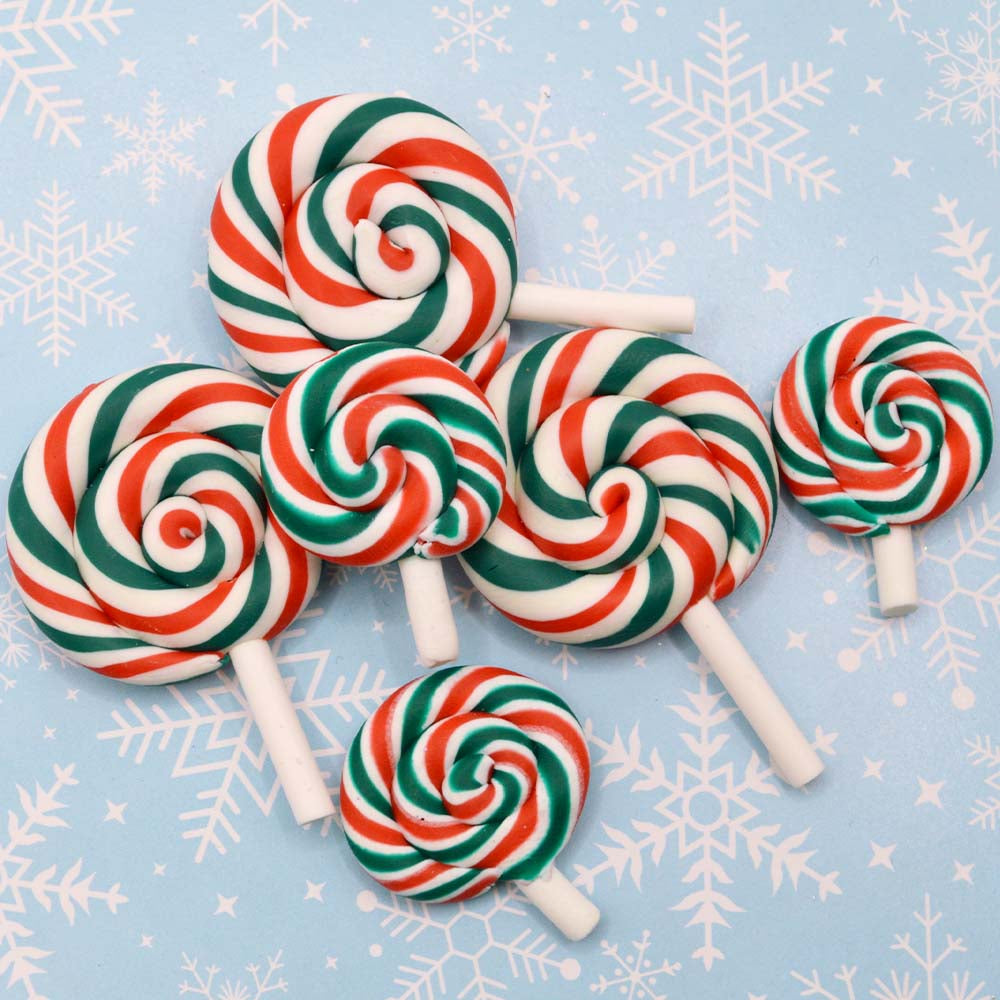 Christmas Polymer Clay Lollipops