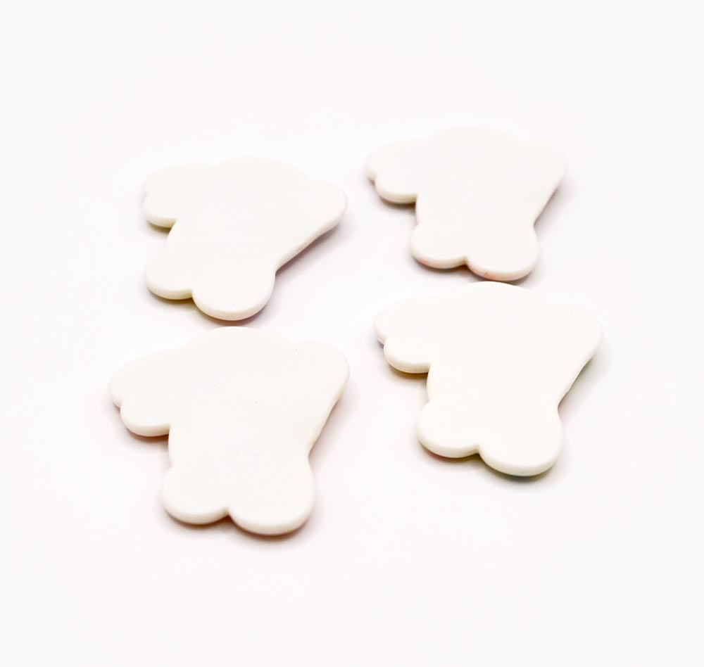 The back of snuggle easter bunnies that shows they are flat with no holes or shanks