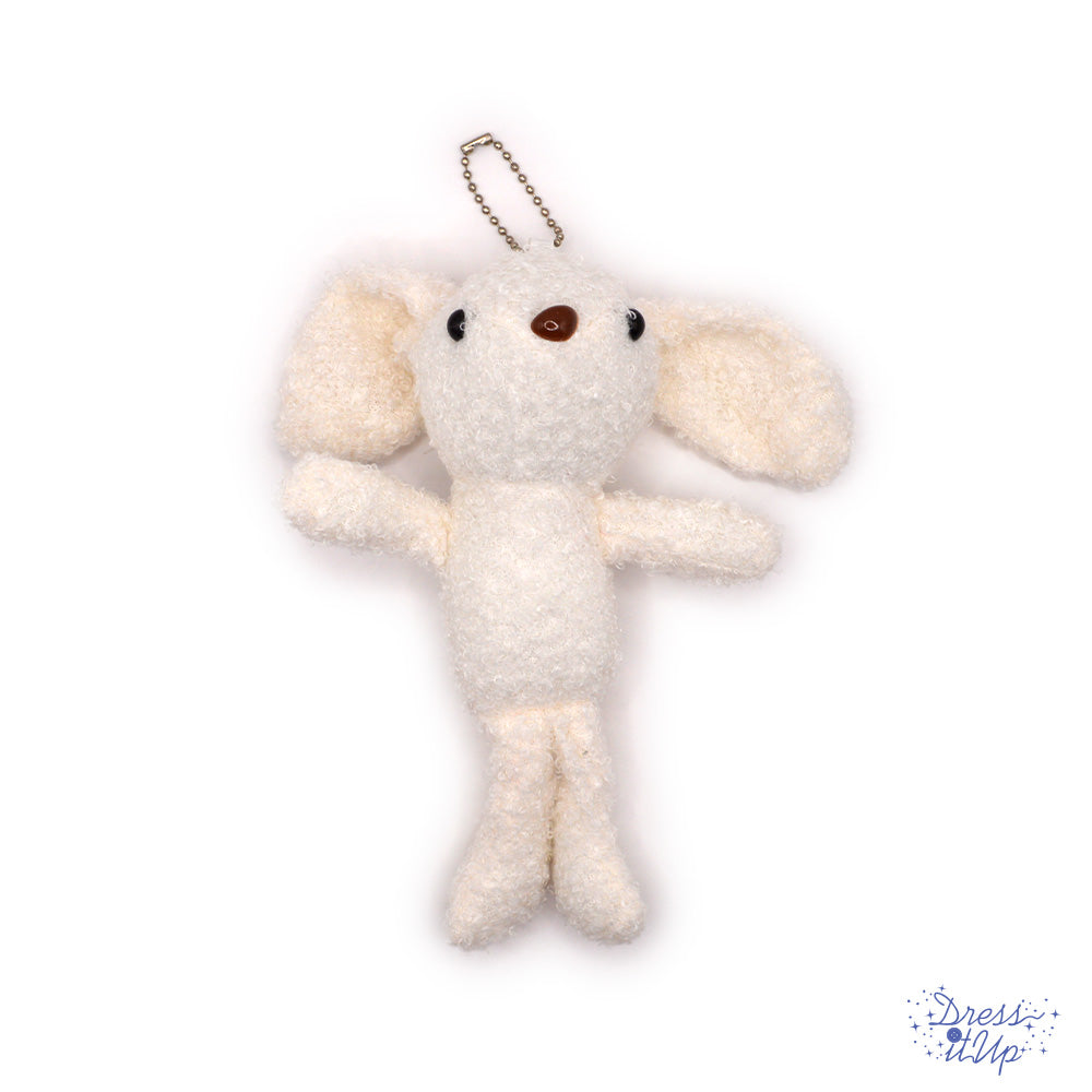 Fluffy little critter in blue adds to bag and keychain projects