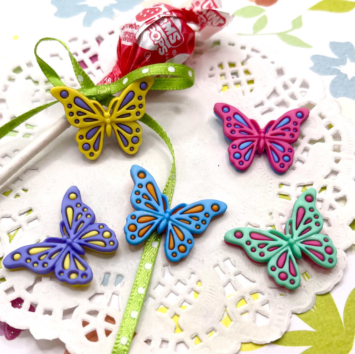 Colorful delicate butterflies perfect for spring projects
