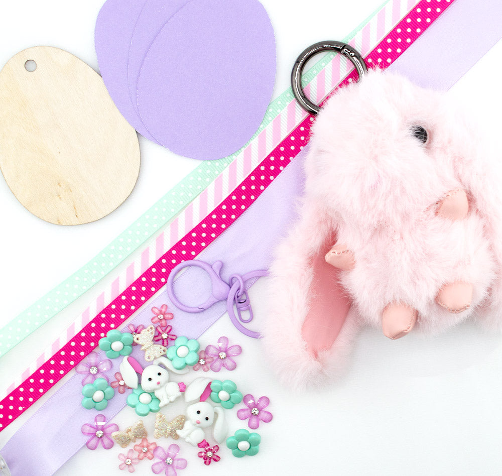 Bunny Hop Easter Keychain Kit- PINK