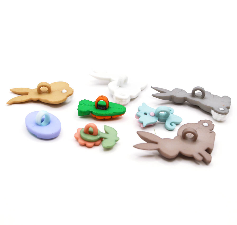 easter-themed buttons for DIY crafting projects shank-back