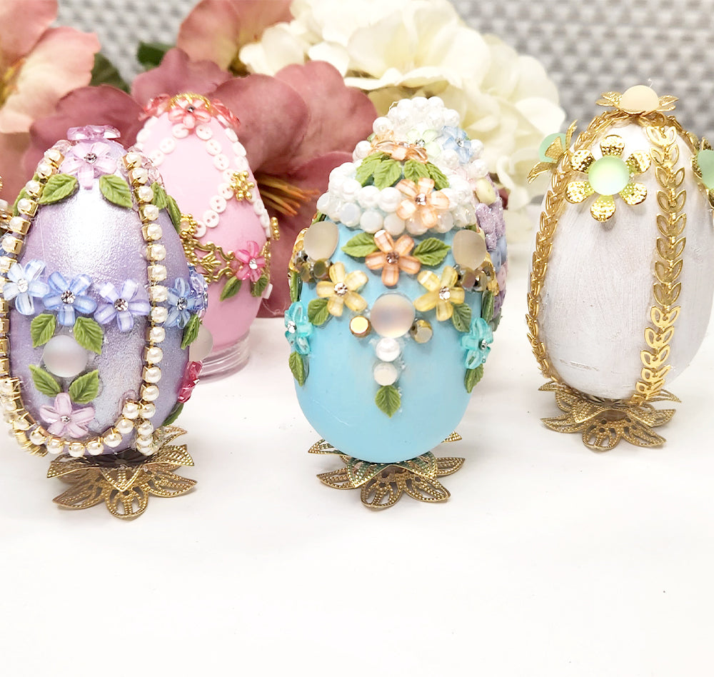 Hydrangea Rhinestone Flower Embellishments