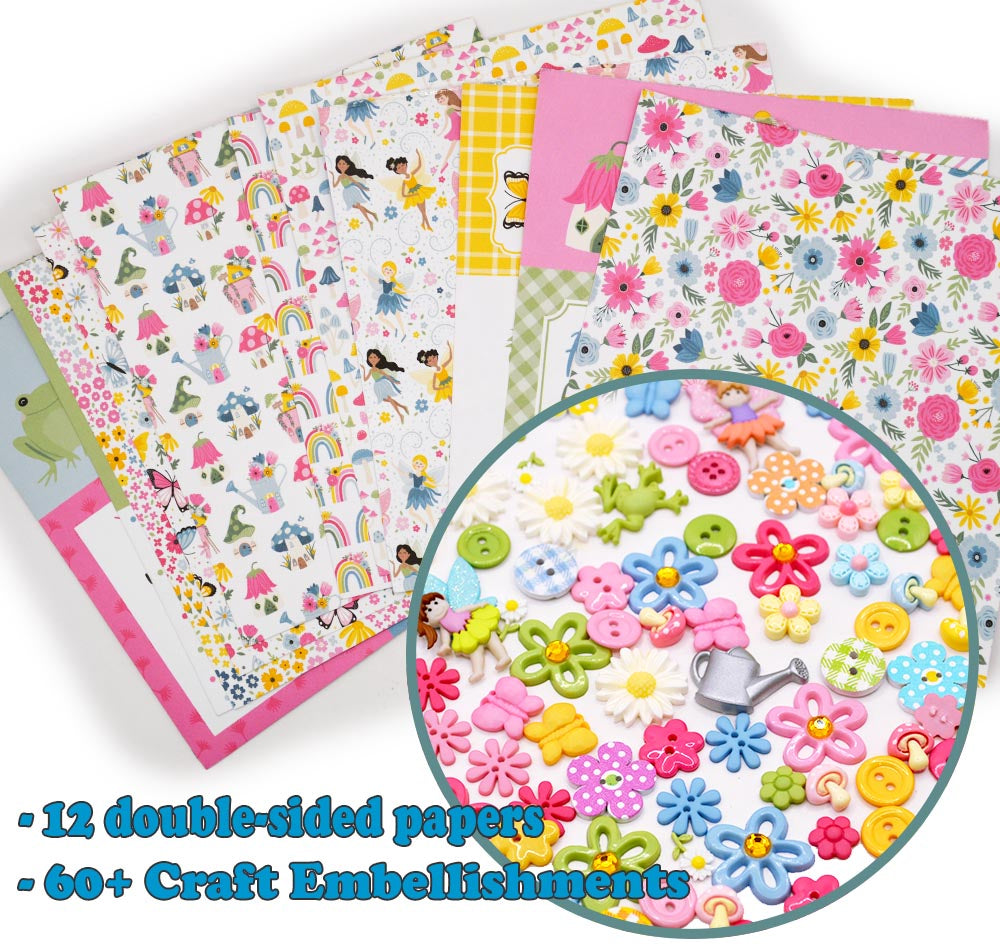Echo Park Paper X DIU Fairies & Flowers Papercraft Bundle