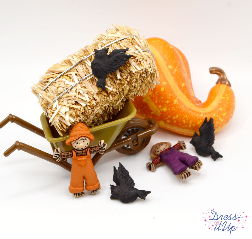 Scarin' Crows Autumn Themed Scarecrow Buttons