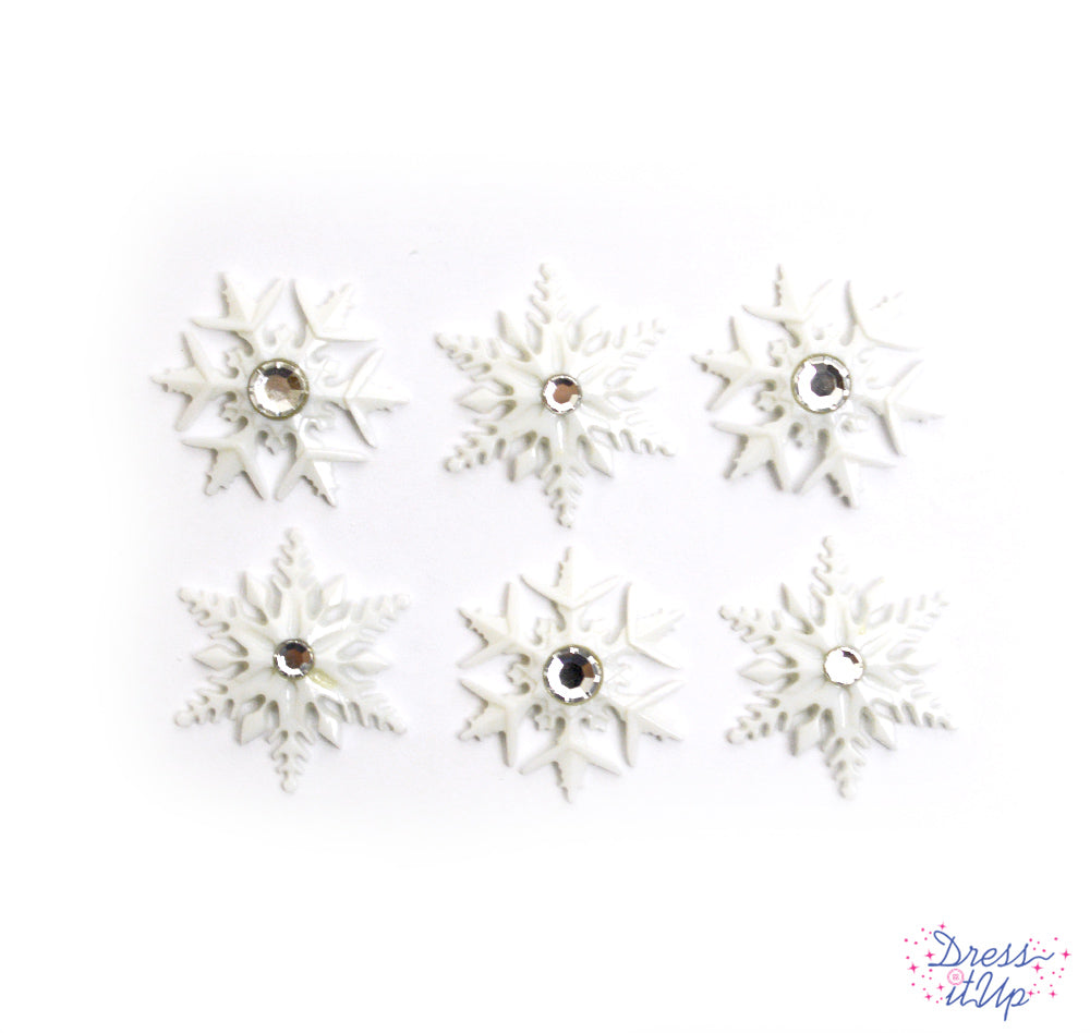 Delicate snow flakes add to winter and holiday crafts