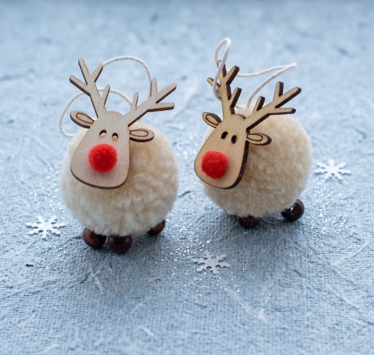 Fluffy Woodland Deer Hanging Ornament
