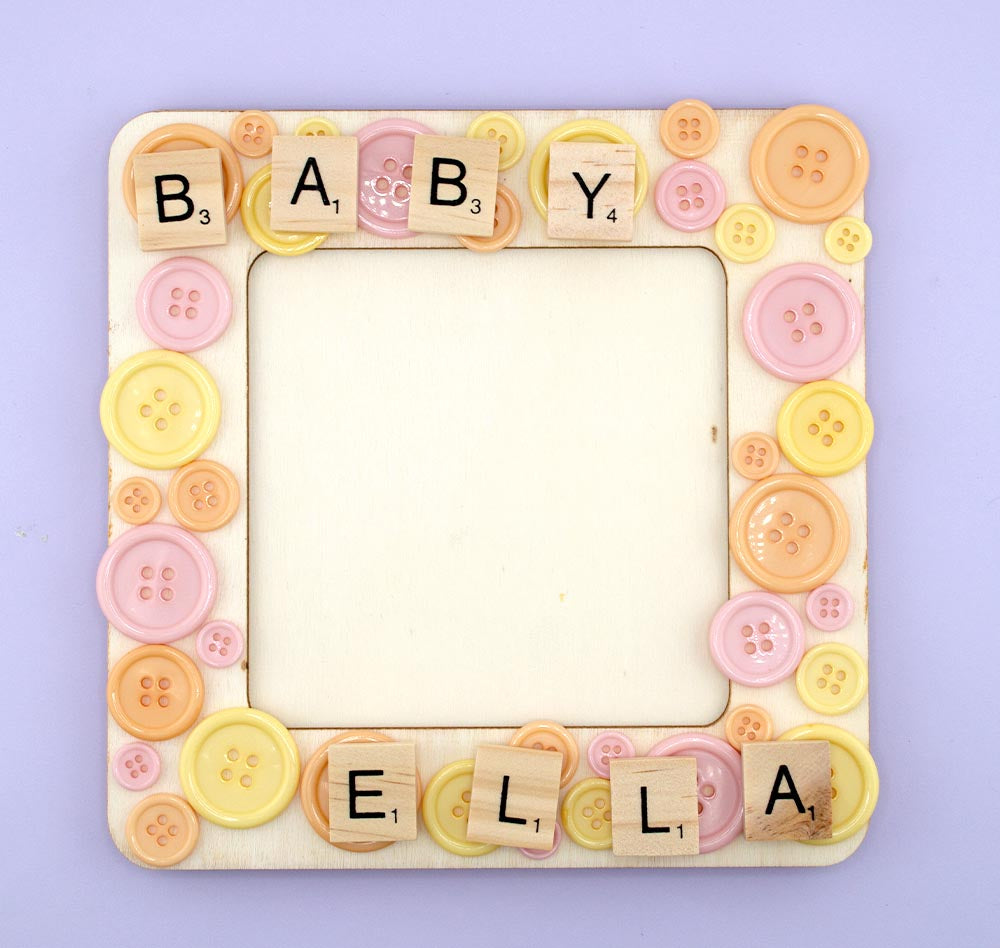 Peach Sorbet Button Frame DIY Assortment
