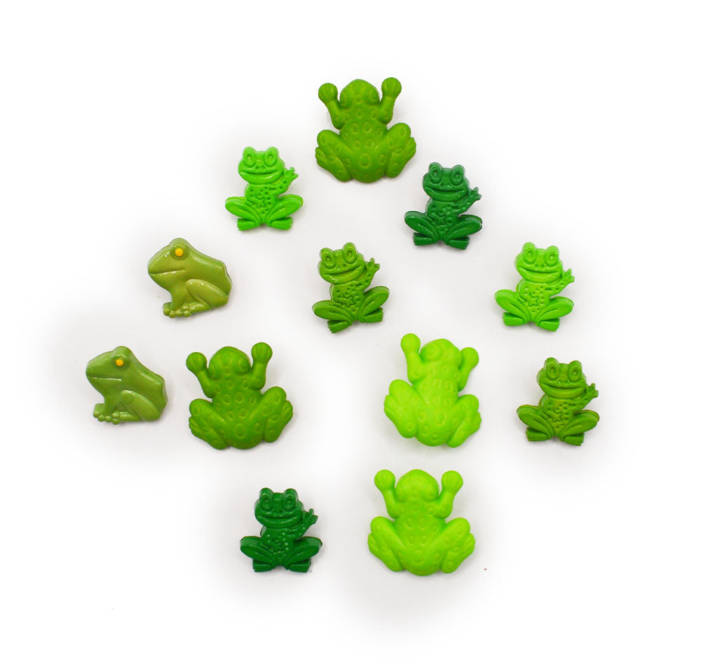 a pack of green shank-back buttons for crafting and sewing projects