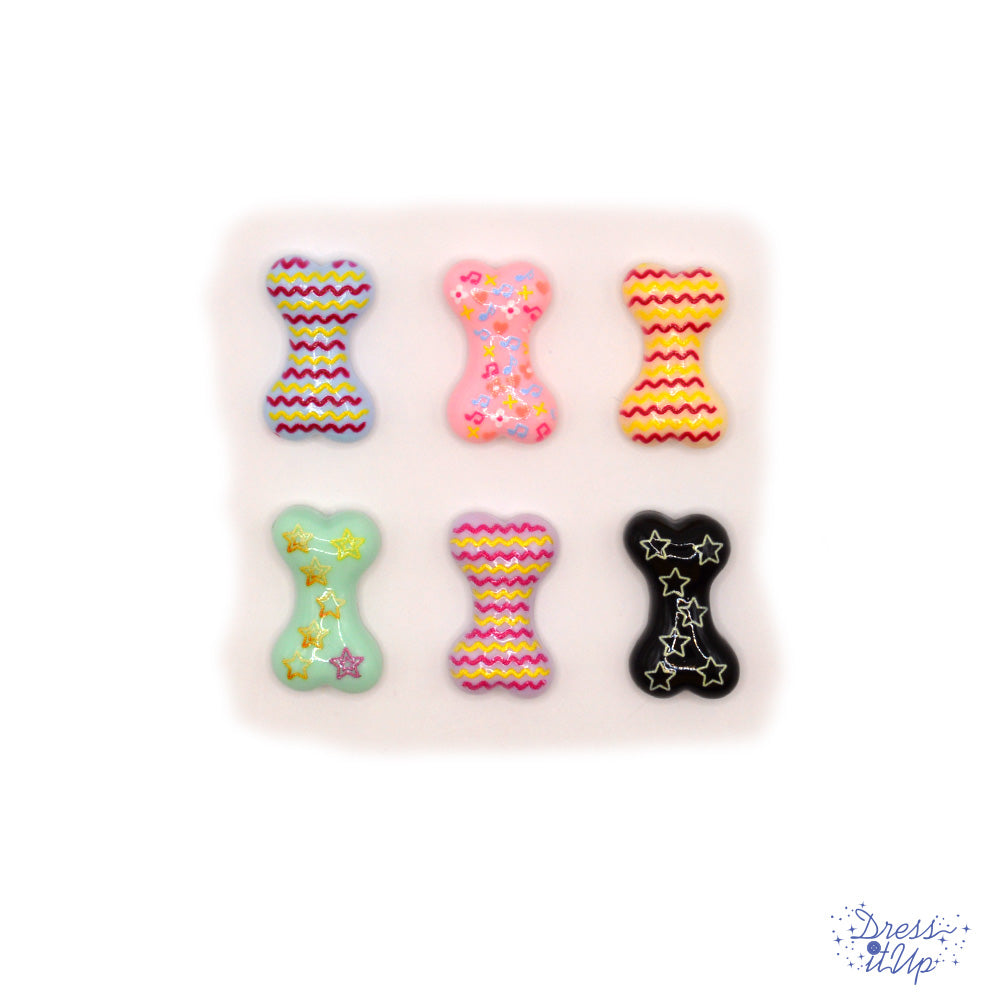 Colorful patterned dog bones add to pet themed projects