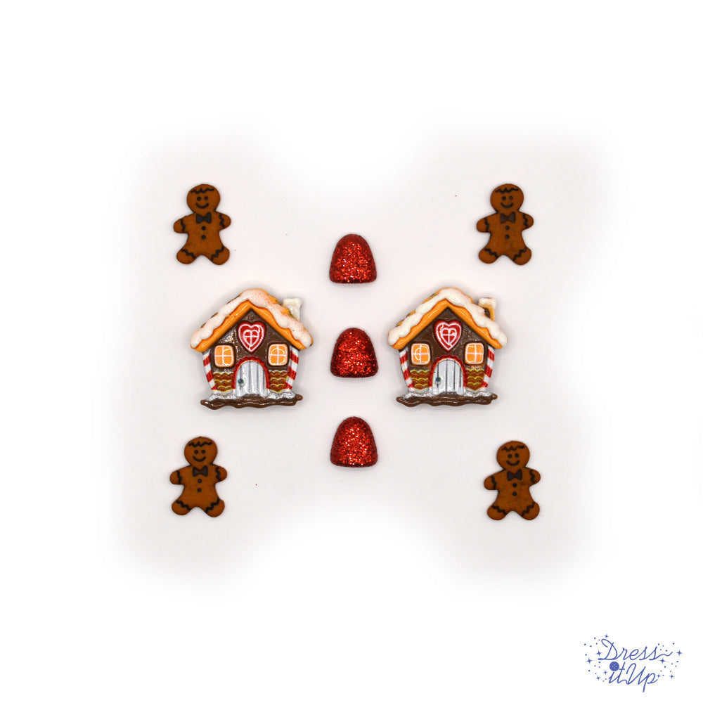 Gingerbread houses, cookies and gumdrops add to holiday and baking themed crafts