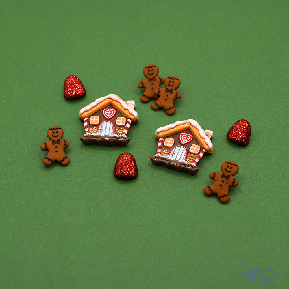 Gingerbread houses, cookies and gumdrops add to holiday and baking themed crafts