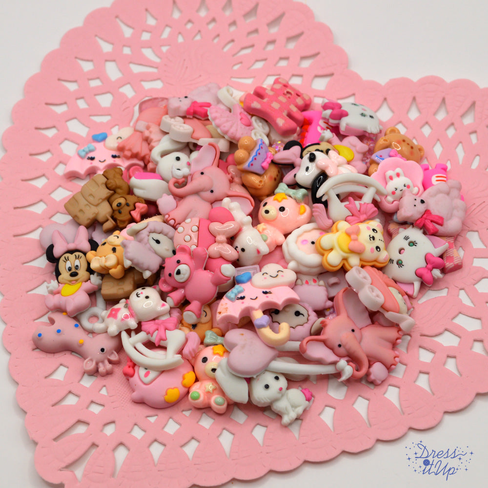 Huge pack of pink and nursery themed buttons and embellishments