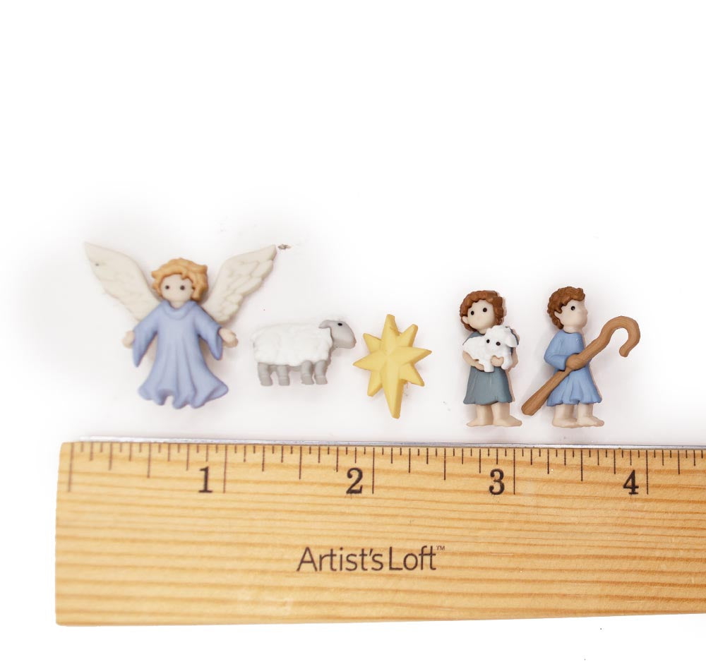 The Good Shepherd Nativity Christmas Religious Themed Buttons