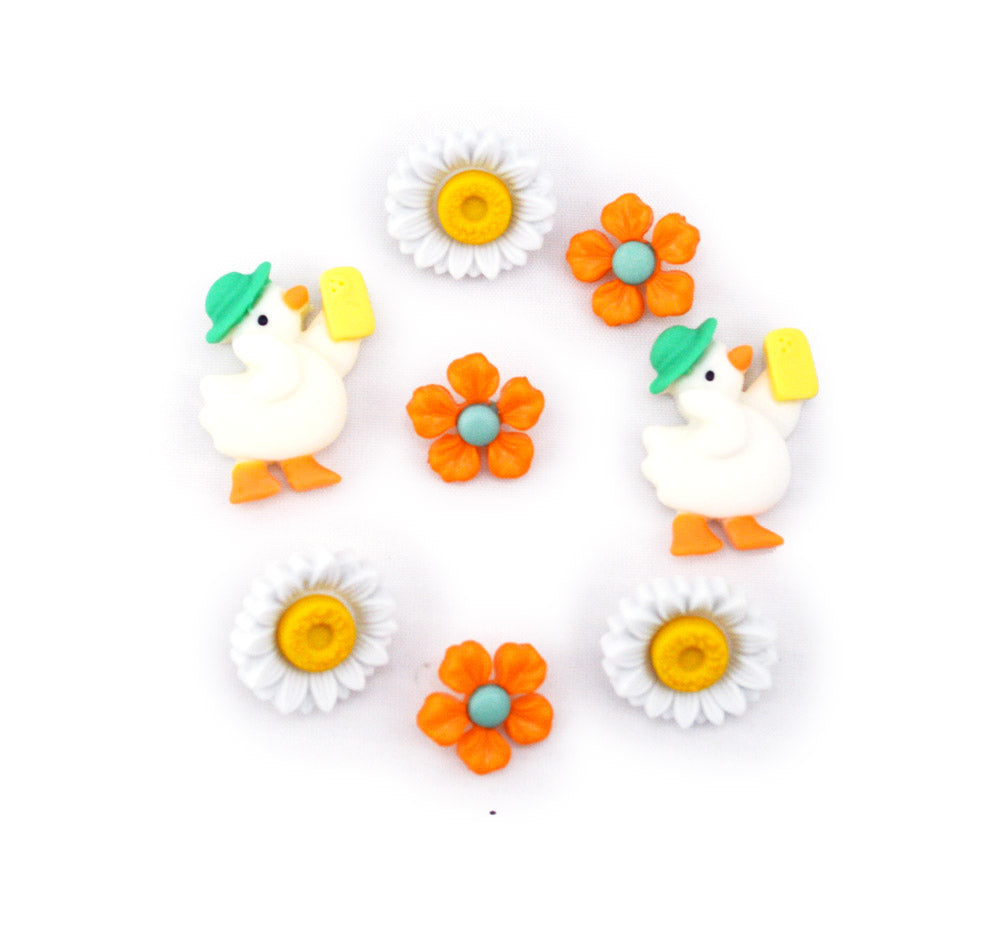 Duck, Duck, Goose Animal Birds Spring Themed Buttons