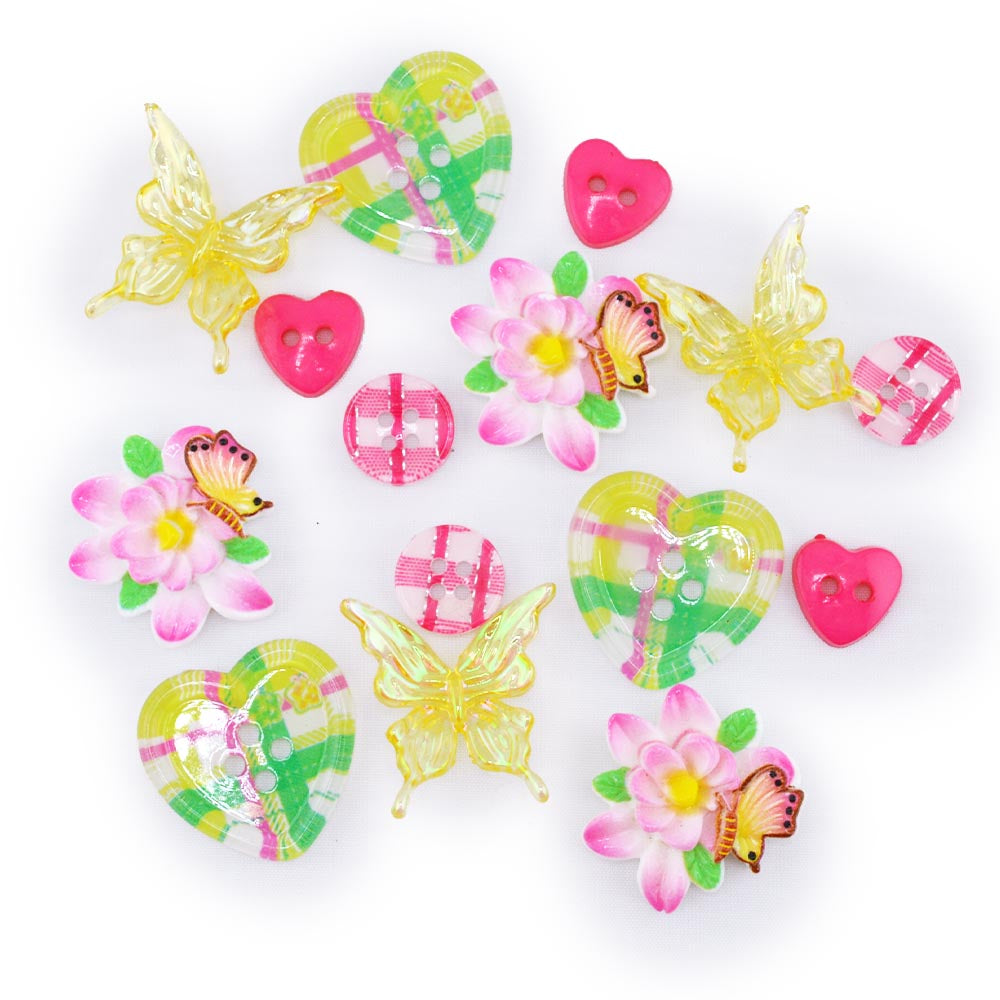 Honeyed Hearts Craft Embellishment Mix