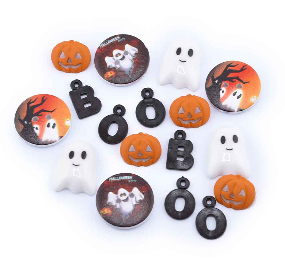 Halloween Jubilee Wood Button & Resin Embellishments