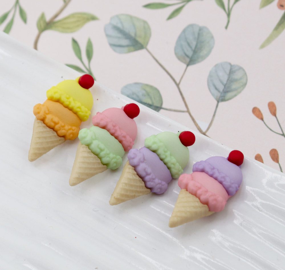 Pastel Ice Cream Dreams Loop-Back Embellishment Pack