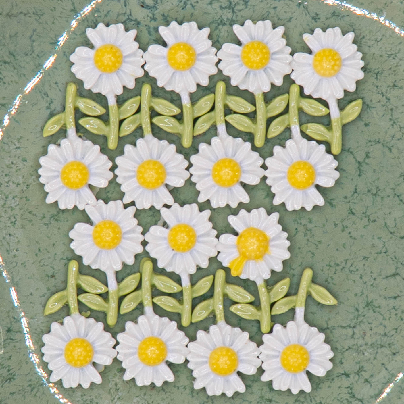 tiny white daisy flower craft embellishments
