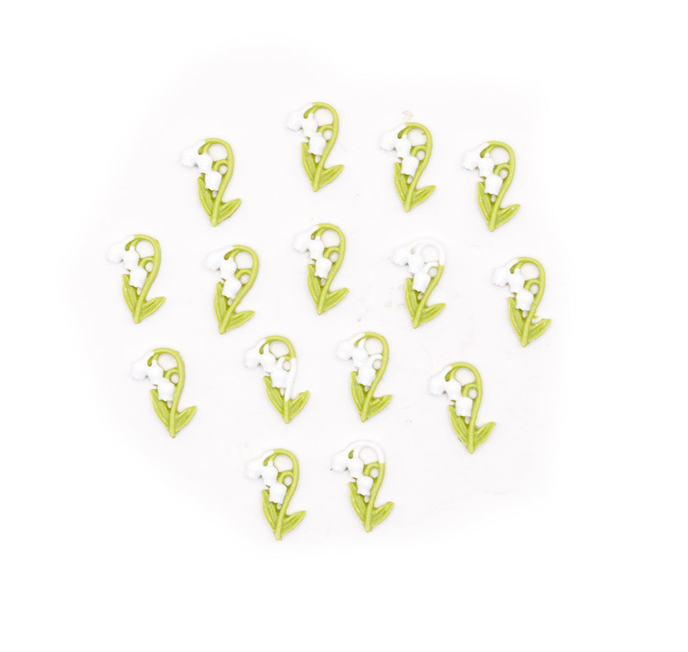 Itty Bitty Lily Of The Valley Flat Back Embellishments