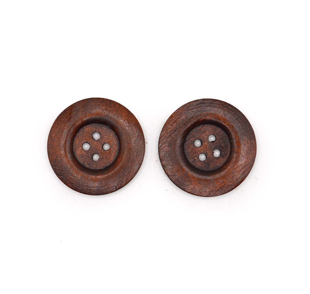 Extra Large Wood Button 40mm 4 Hole