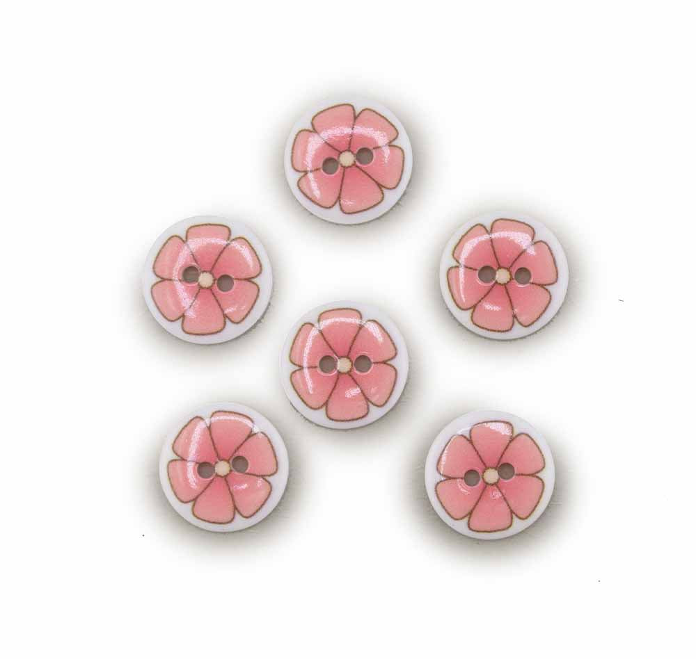 Blossom Printed 2-Hole Round Buttons