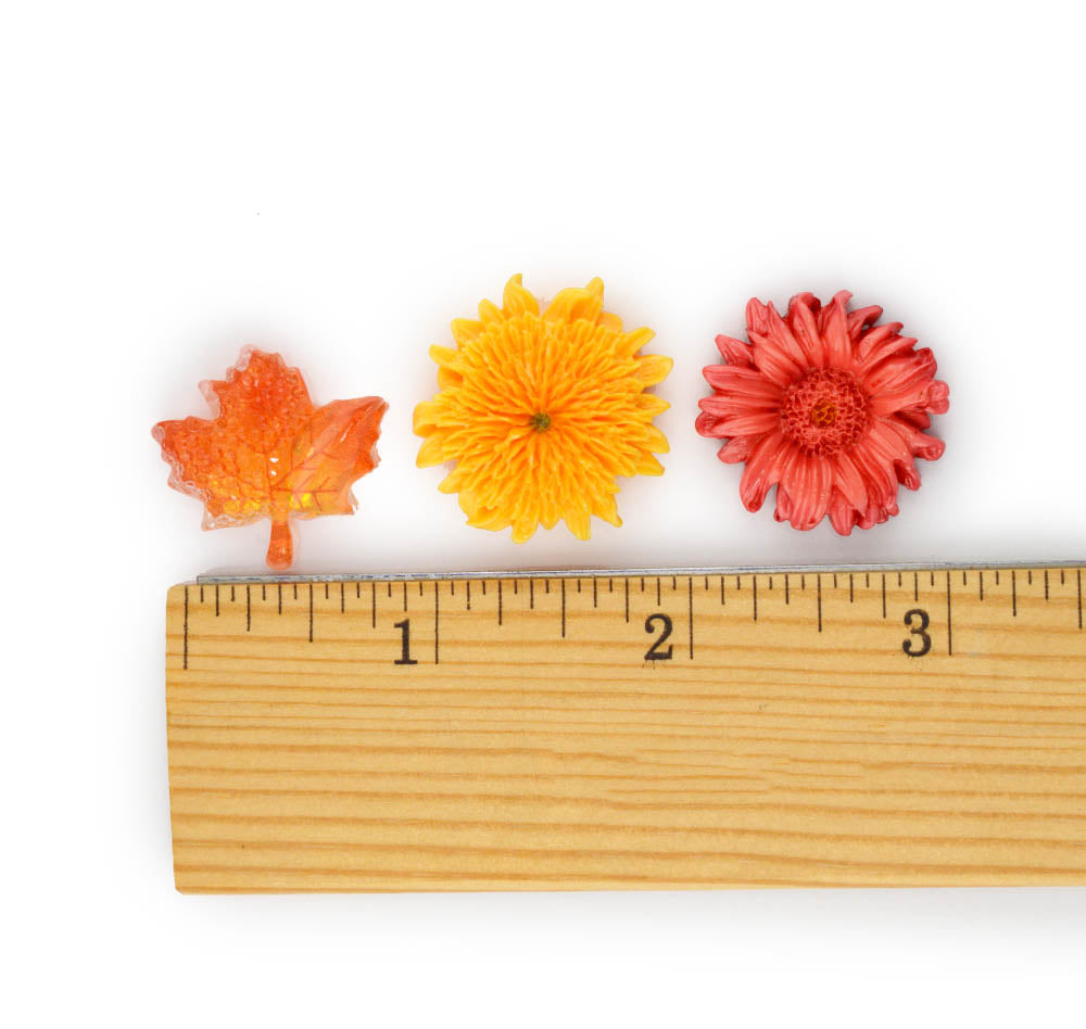 Marigold and Leaves Craft Embellishments