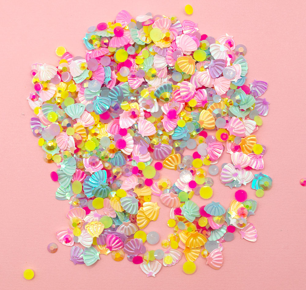 Pastel Seashell Sequin & Rhinestone Mix