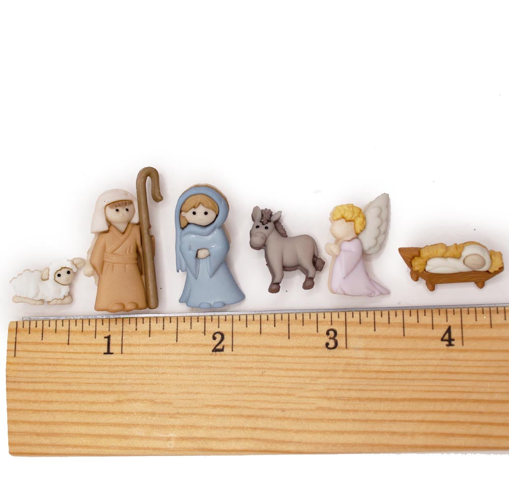 Nativity Religious Holiday Christmas Themed Buttons