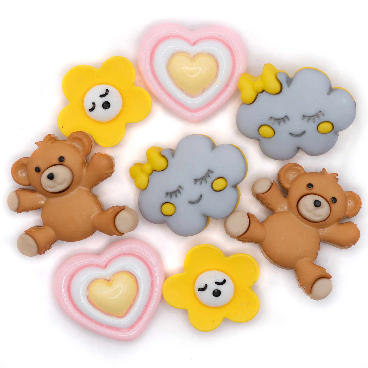 baby girl themed craft buttons for paper or wood crafts