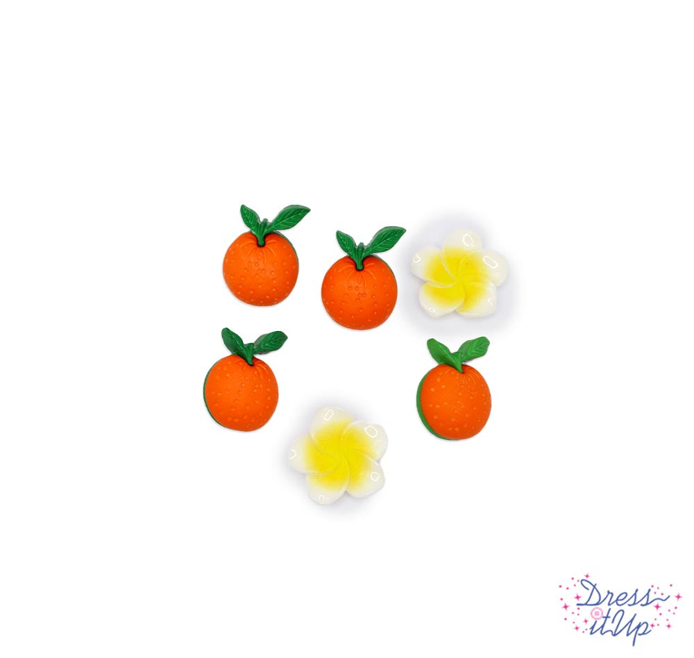 Orange Blossoms Fruit Flower Summer Themed Embellishments