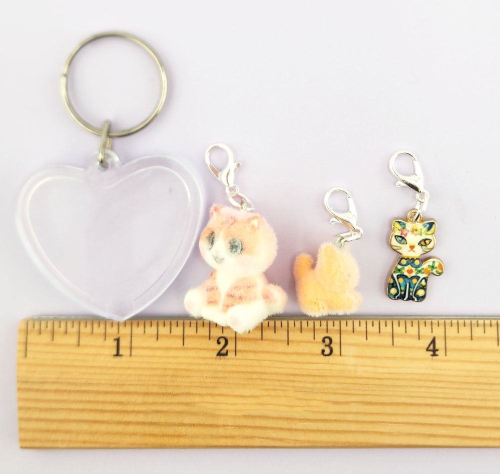 Photo Keychain Set in Orange Cats