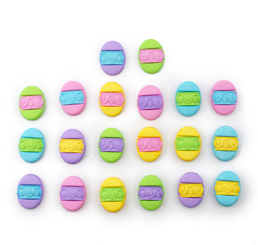 Painted Eggs Pastel Color Easter Holiday Themed Buttons