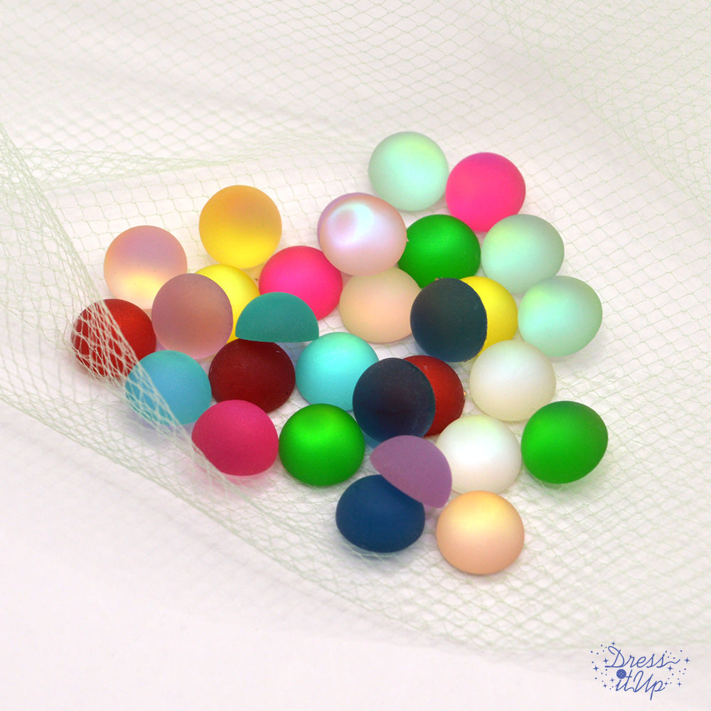 multicolor faux jelly dots with flat back for embellishing paper or wood crafts