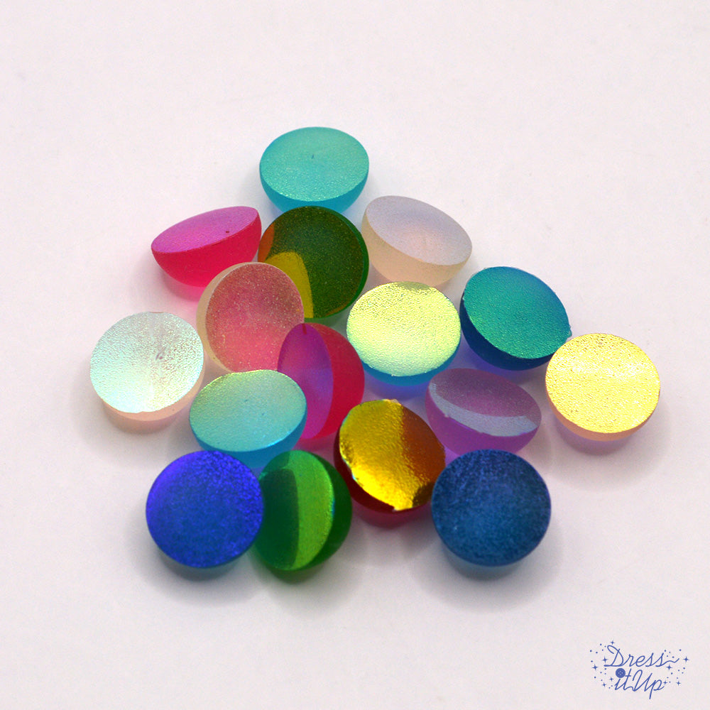 multicolor faux jelly dots with flat back for embellishing paper or wood crafts