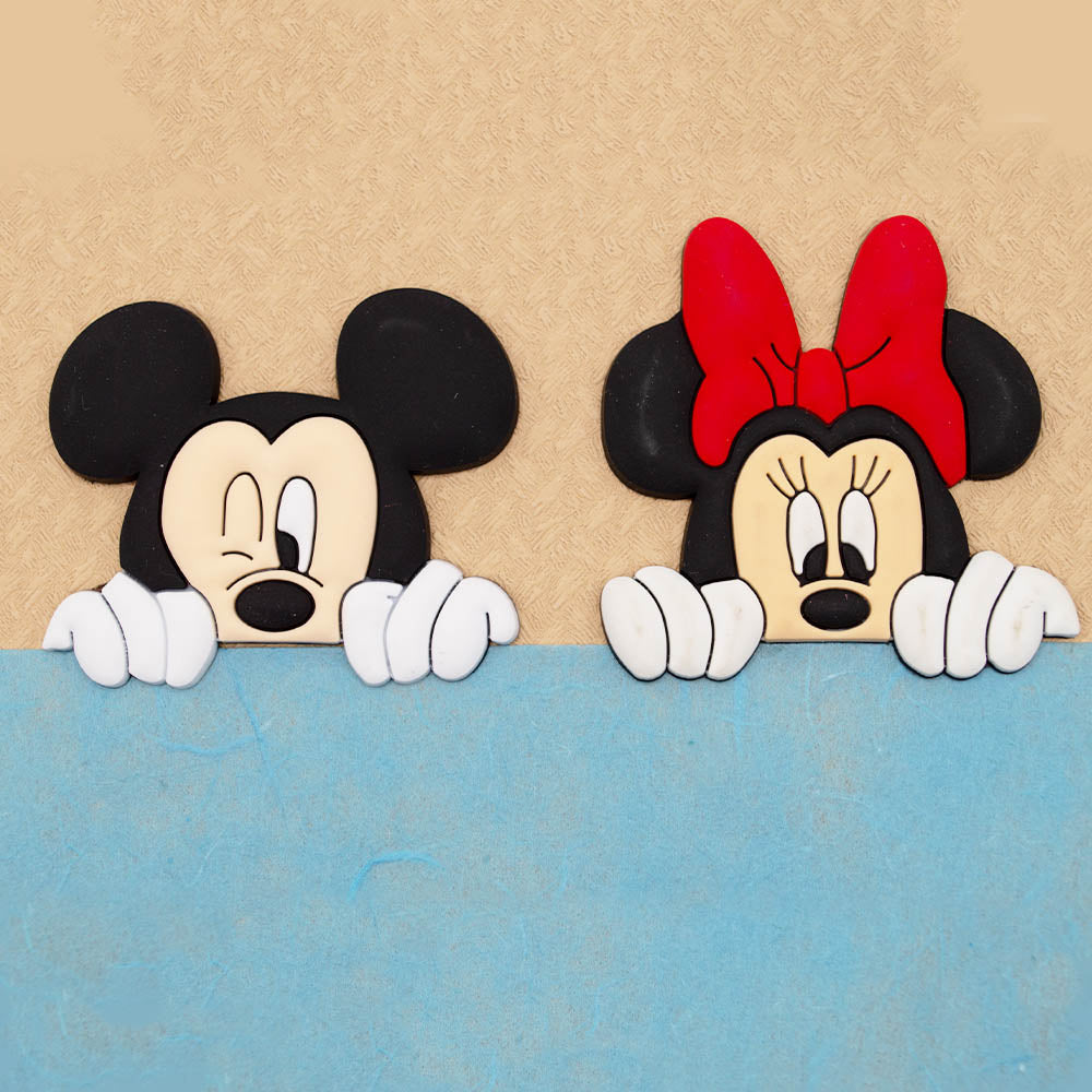 Peekaboo Mouse Friends Soft Rubber Flat Embellishments
