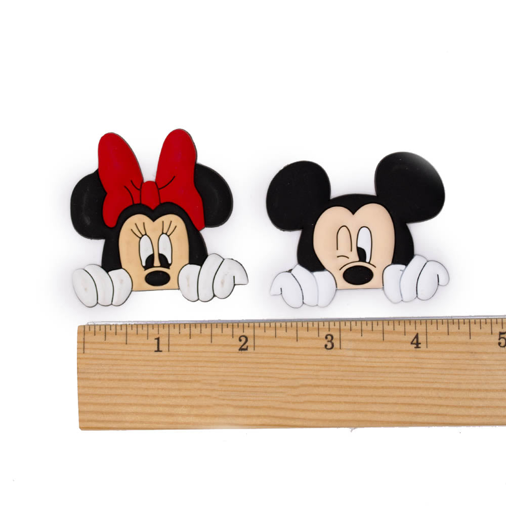 Peekaboo Mouse Friends Soft Rubber Flat Embellishments